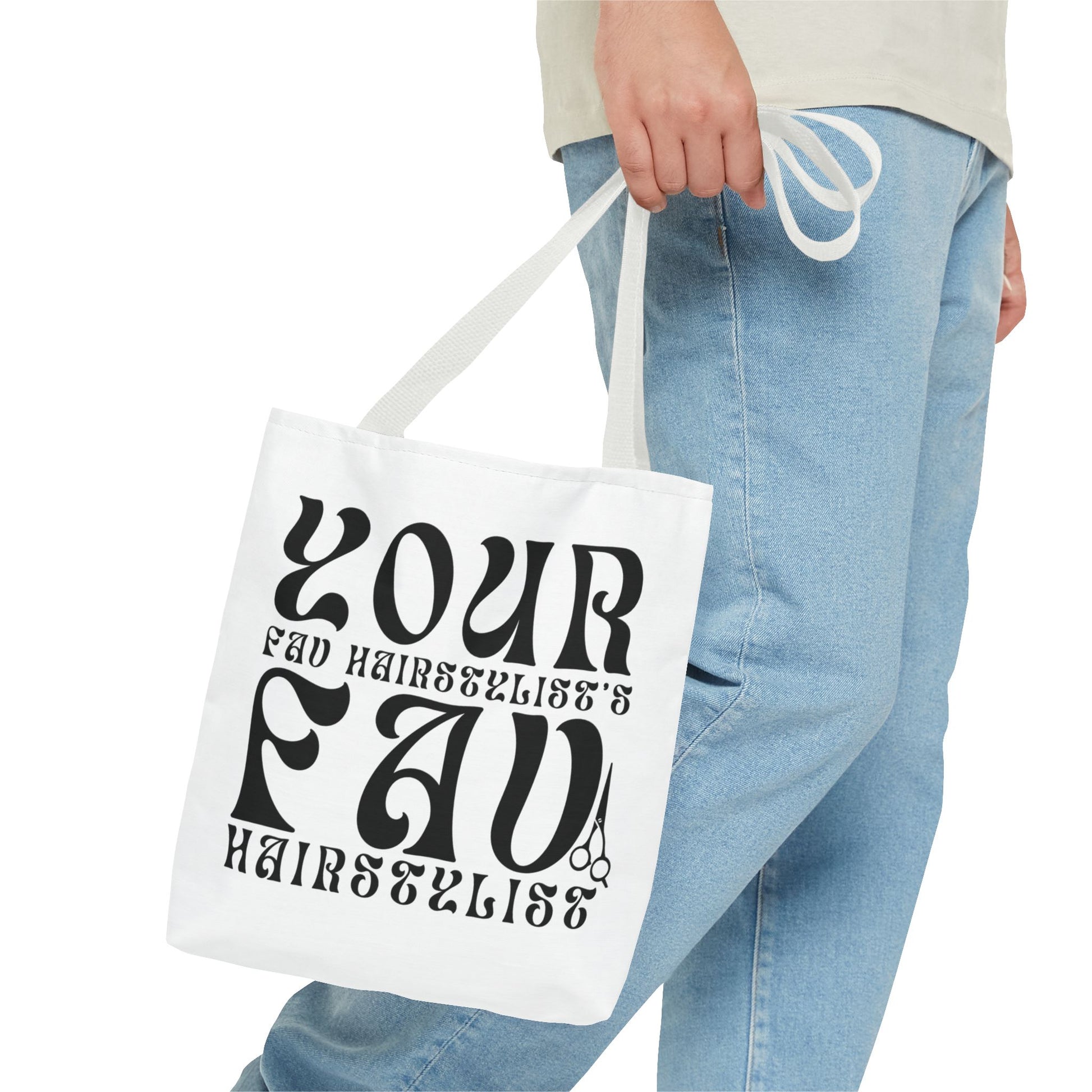 Your Hairstylist's Favorite Tote Bag, Personalized Tote, Gift for Hairdressers, Stylish Carryall, AOP Tote, Hair Salon Accessories