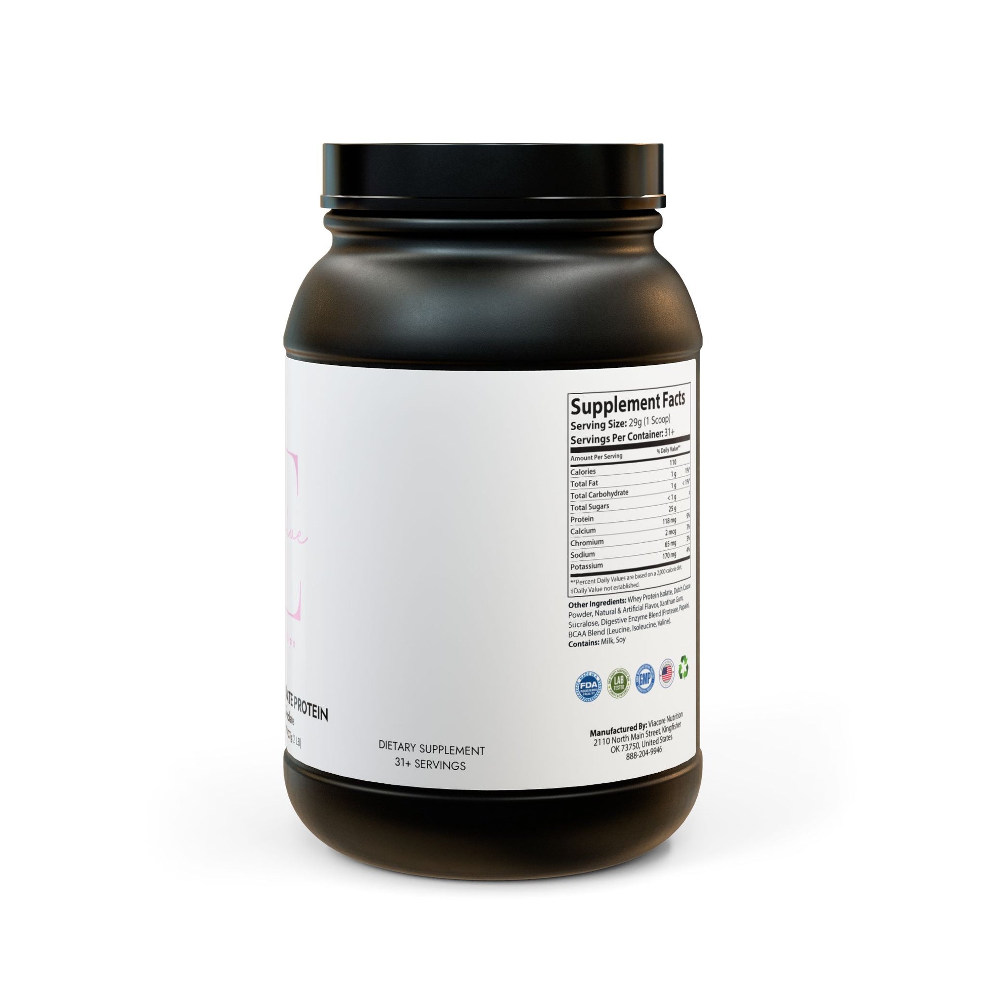 Whey Isolate Protein Supplement (907g, 2lb)