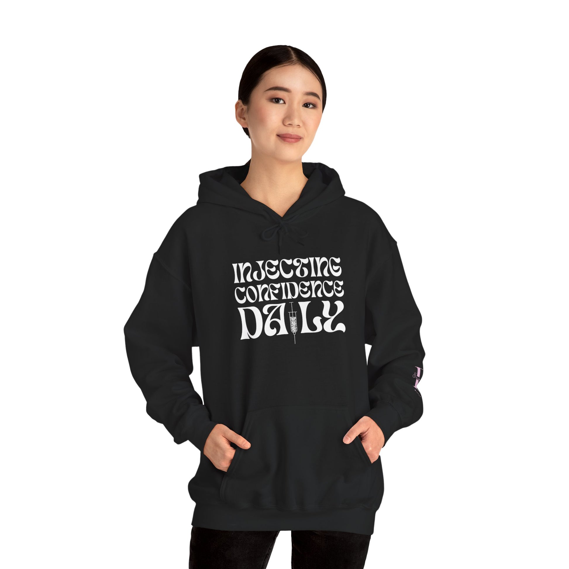 Confidence Injection Hoodie - Unisex Heavy Blend Sweatshirt, Cozy Gift for Self-Love, Daily Inspiration, Motivational Wear, Casual [...]