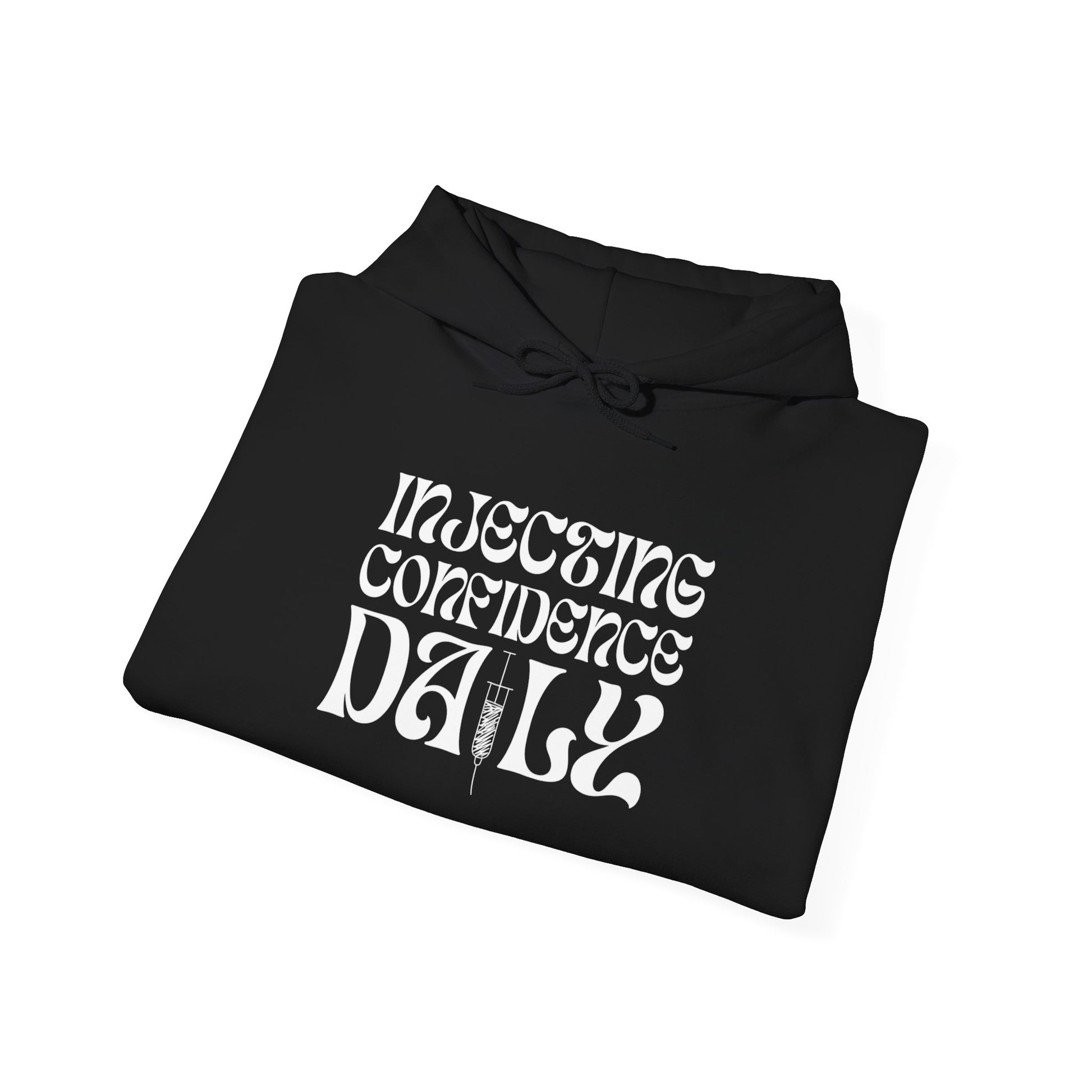 Confidence Injection Hoodie - Unisex Heavy Blend Sweatshirt, Cozy Gift for Self-Love, Daily Inspiration, Motivational Wear, Casual [...]